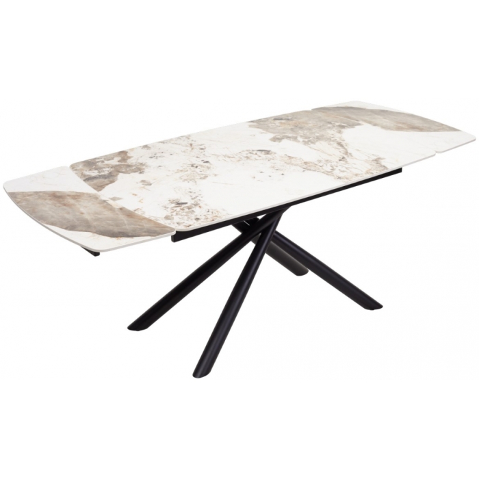 Стол Rivoli 140 gloss luxury pandora sintered stone / black