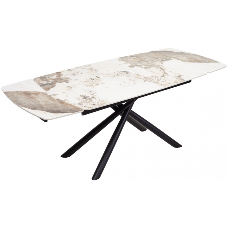 Стол Rivoli 140 gloss luxury pandora sintered stone / black