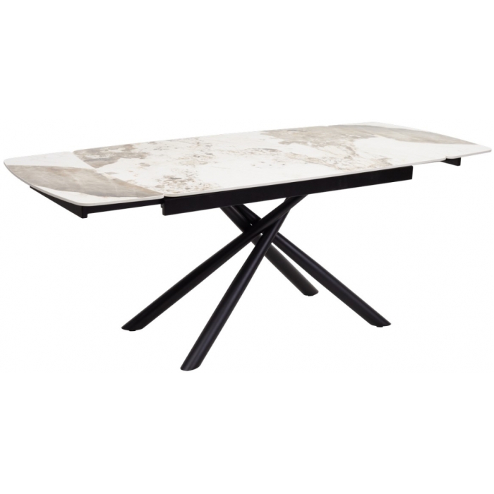 Стол Rivoli 140 gloss luxury pandora sintered stone / black