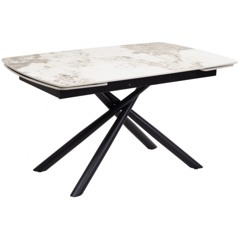 Стол Rivoli 140 gloss luxury pandora sintered stone / black