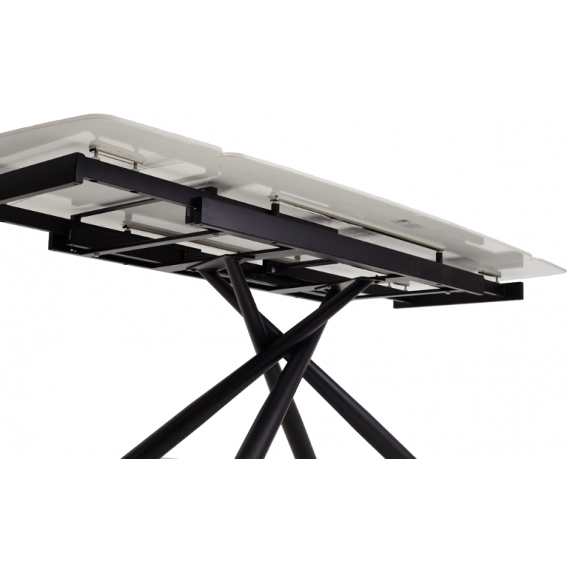 Стол Rivoli 140 gloss luxury pandora sintered stone / black