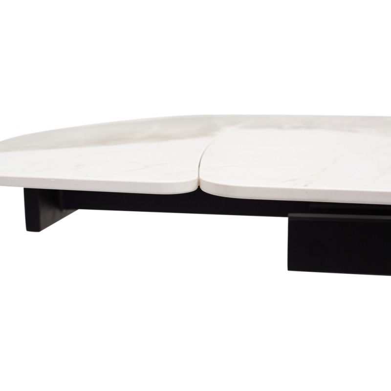 Стол Rivoli 140 gloss luxury pandora sintered stone / black