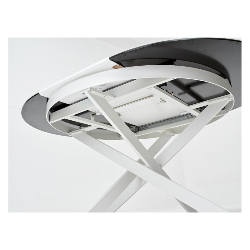 Стол Trento 120 high gloss statuario белый мрамор глянцевый / керамика / белый