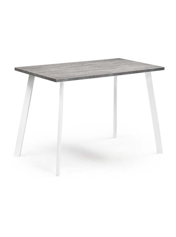 Стол Тринити Лофт 120х60х75 25 мм бетон / матовый белый