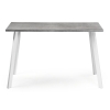 Стол Тринити Лофт 120х60х75 25 мм бетон / матовый белый