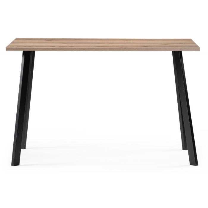 Стол Тринити Лофт 120х60х75 25 мм дуб делано светлый / черный матовый