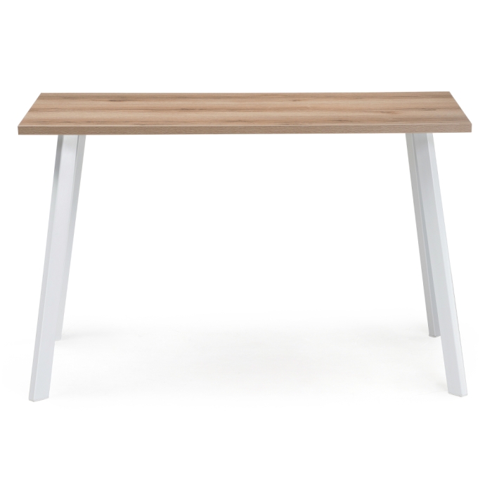 Стол Тринити Лофт 120х60х75 25 мм дуб делано светлый / матовый белый