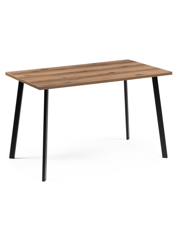 Стол Тринити Лофт 120х60х75 25 мм дуб делано темный / матовый черный