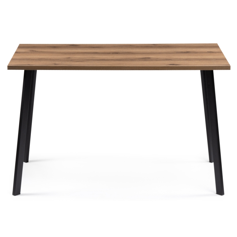 Стол Тринити Лофт 120х60х75 25 мм дуб делано темный / матовый черный