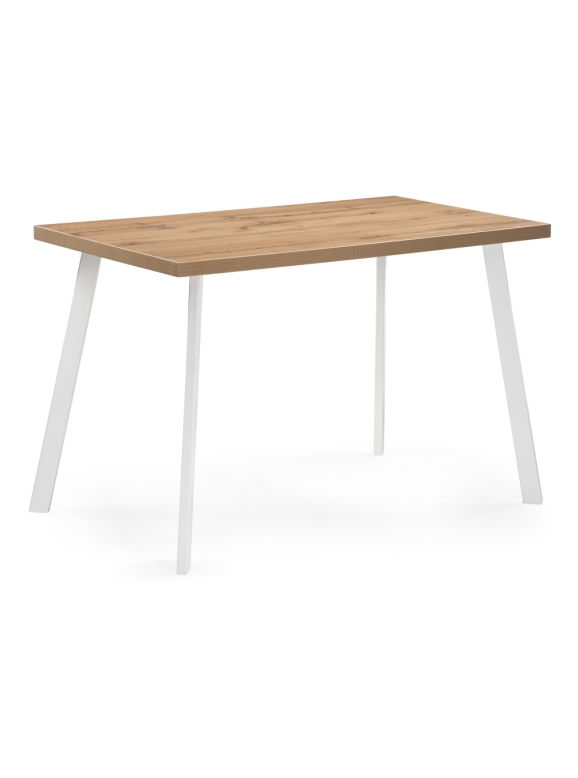 Стол Тринити Лофт 120х60х75 25 мм дуб вотан / матовый белый