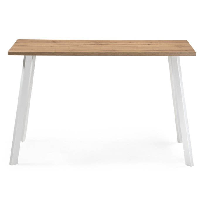 Стол Тринити Лофт 120х60х75 25 мм дуб вотан / матовый белый
