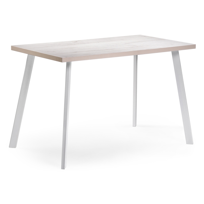 Стол Тринити Лофт 120х60х75 25 мм юта / матовый белый
