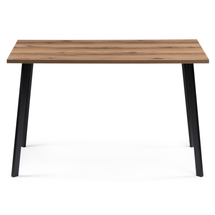Стол Тринити Лофт 120х80х75 25 мм дуб делано темный / черный матовый