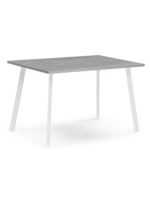 Стол Тринити Лофт 120х80х75 25 мм бетон / белый матовый
