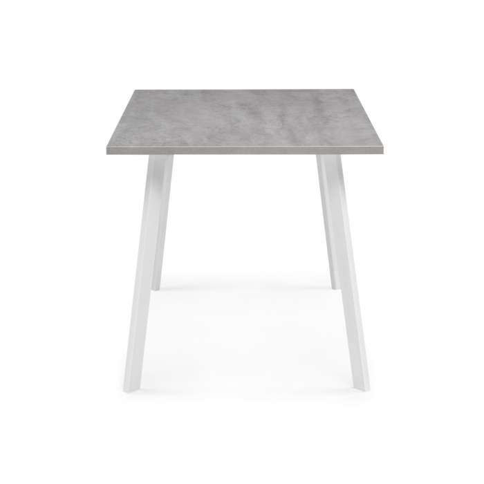 Стол Тринити Лофт 120х80х75 25 мм бетон / белый матовый