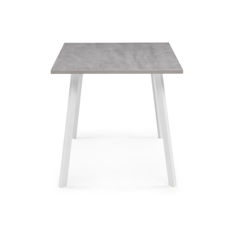 Стол Тринити Лофт 120х80х75 25 мм бетон / белый матовый