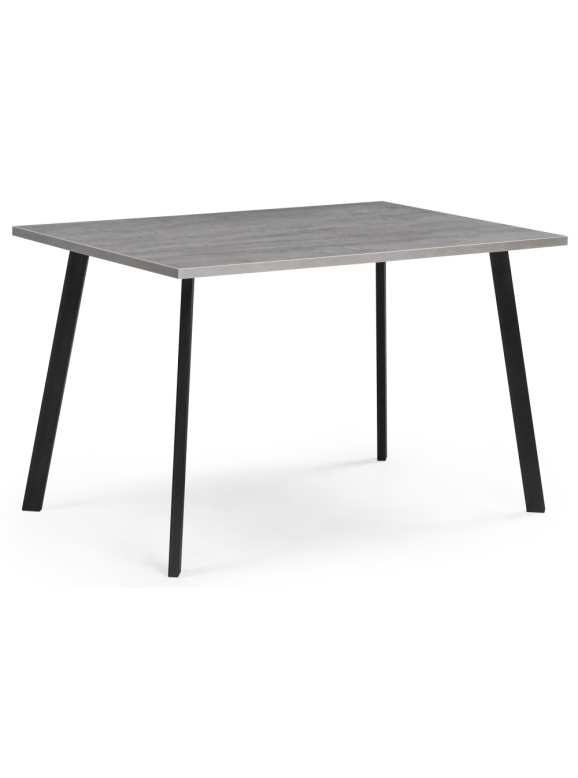 Стол Тринити Лофт 120х80х75 25 мм бетон / черный матовый