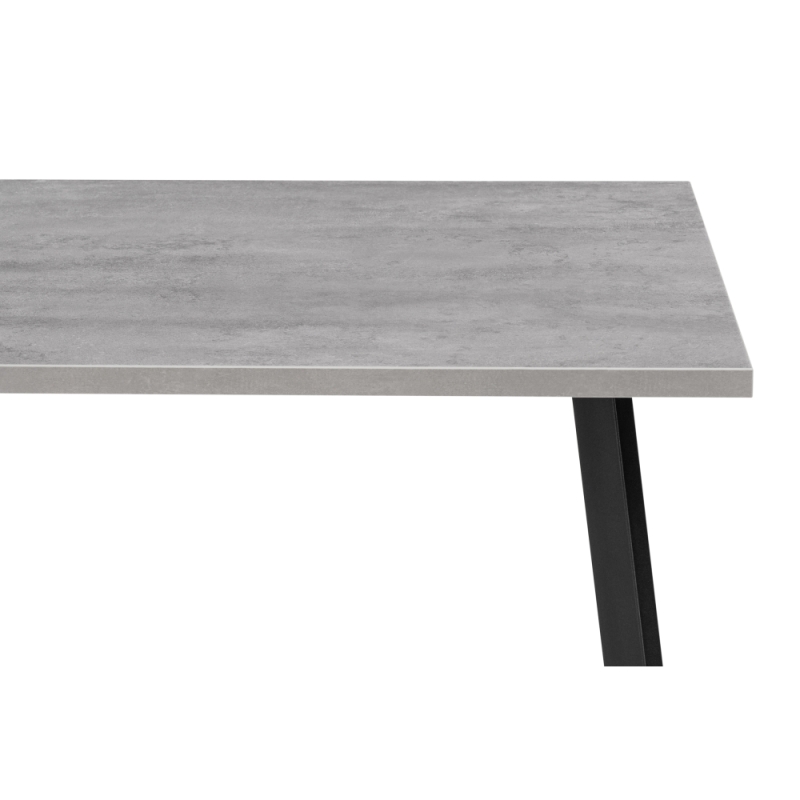Стол Тринити Лофт 120х80х75 25 мм бетон / черный матовый