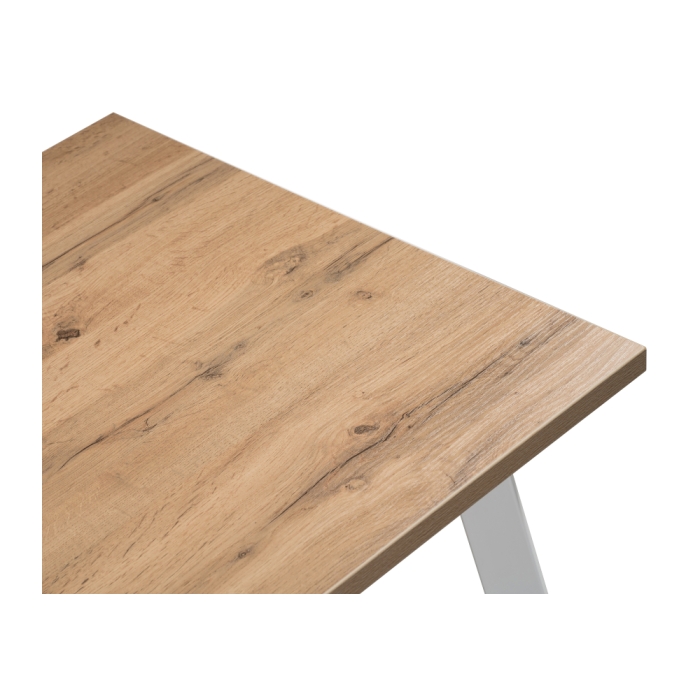 Стол Тринити Лофт 120x80x75 25 мм дуб вотан / белый матовый