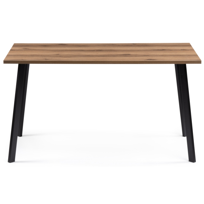 Стол Тринити Лофт 140x80x75 25 мм дуб делано темный / матовый черный