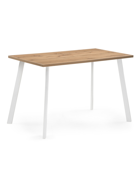 Стол Тринити Лофт 140x80x75 25 мм дуб вотан / белый матовый