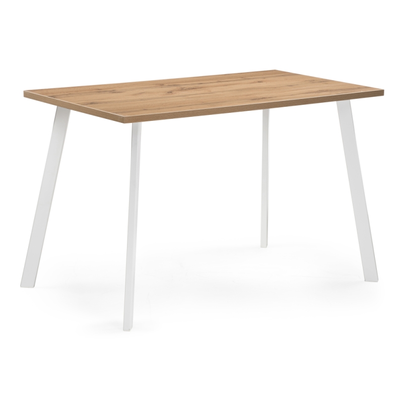 Стол Тринити Лофт 140x80x75 25 мм дуб вотан / белый матовый