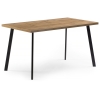 Стол Тринити Лофт 140x80x75 25 мм дуб вотан / черный матовый