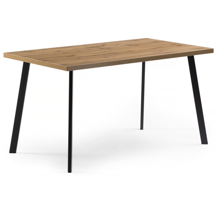 Стол Тринити Лофт 140x80x75 25 мм дуб вотан / черный матовый