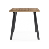Стол Тринити Лофт 140x80x75 25 мм дуб вотан / черный матовый