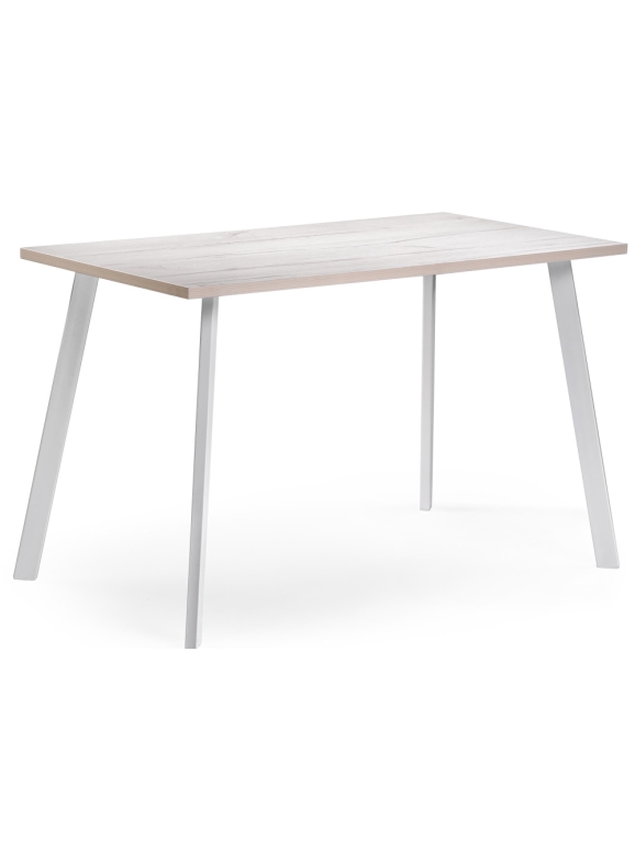 Стол Тринити Лофт 140x80x75 25 мм юта / белый матовый