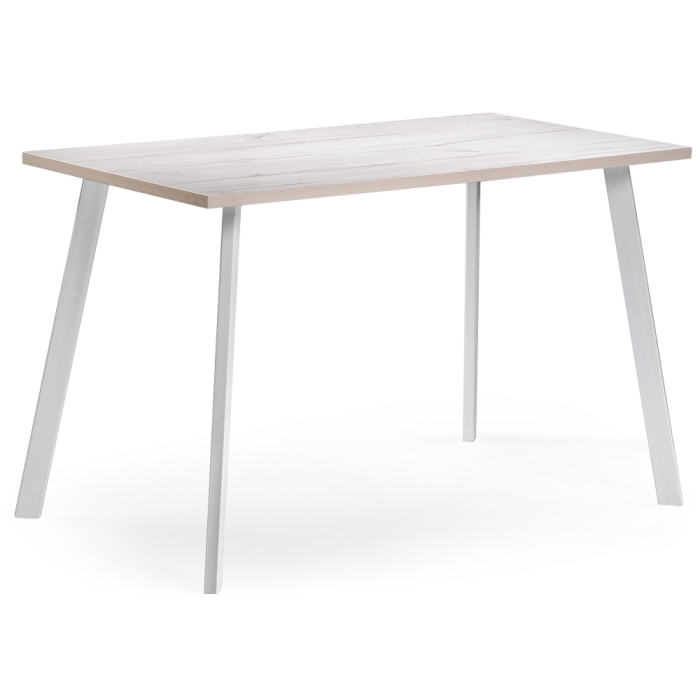 Стол Тринити Лофт 140x80x75 25 мм юта / белый матовый