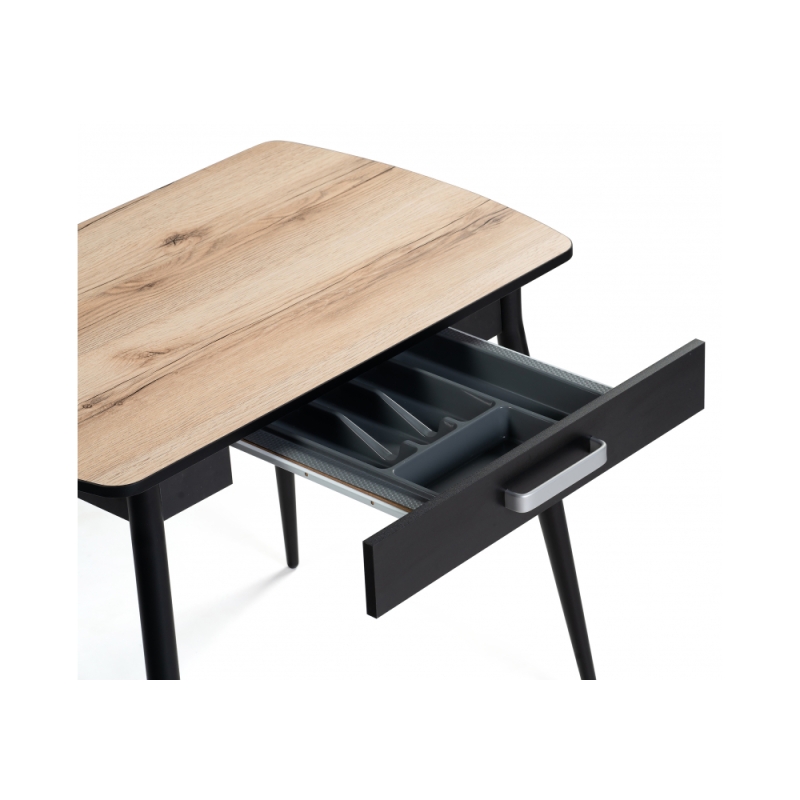 Стол Вики 90х60х77 делано / черный