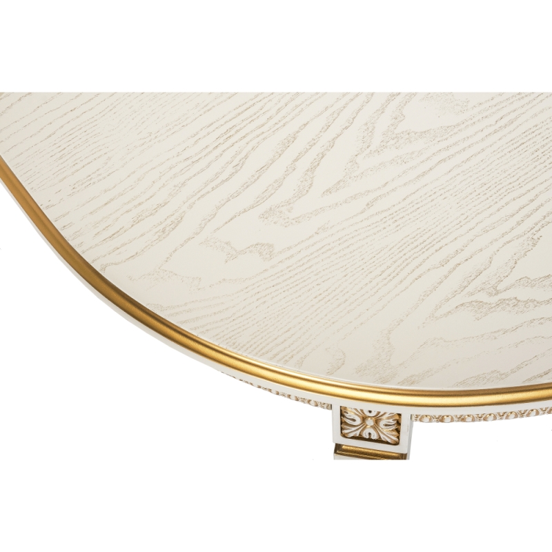 Деревянный стол Aviano 160(205)х100х76 молочный с патиной