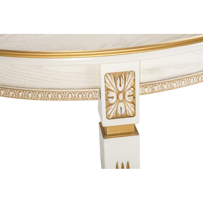 Деревянный стол Aviano 160(205)х100х76 молочный с патиной