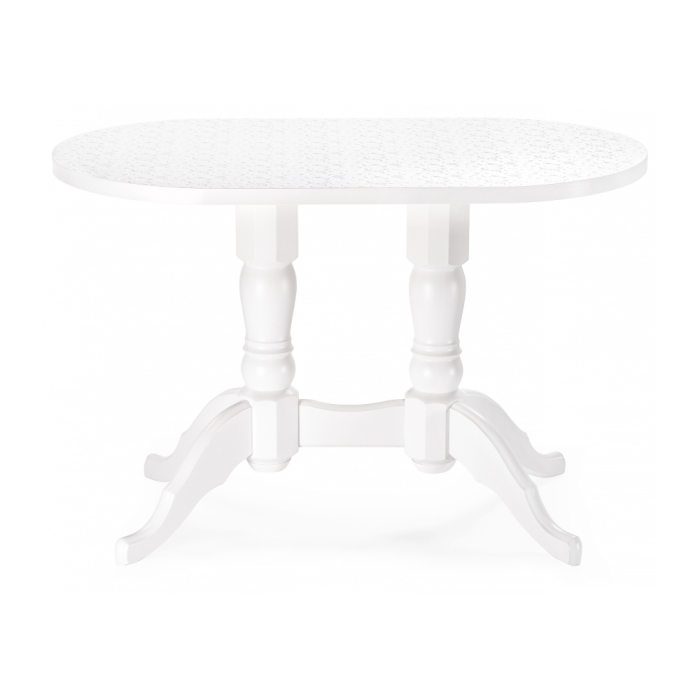 Деревянный стол Адней 120х70х79 белый / рисунок