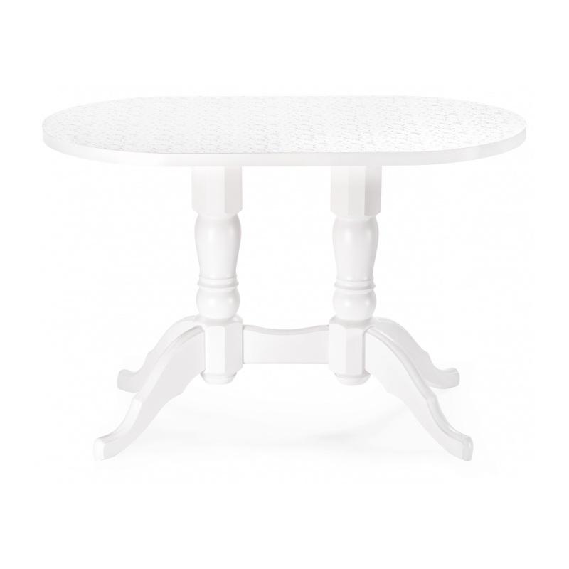 Деревянный стол Адней 120х70х79 белый / рисунок