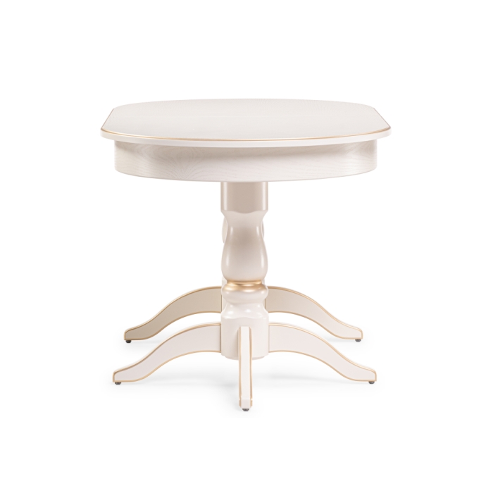 Деревянный стол Красидиано 150(200)х84х76 слоновая кость / золото