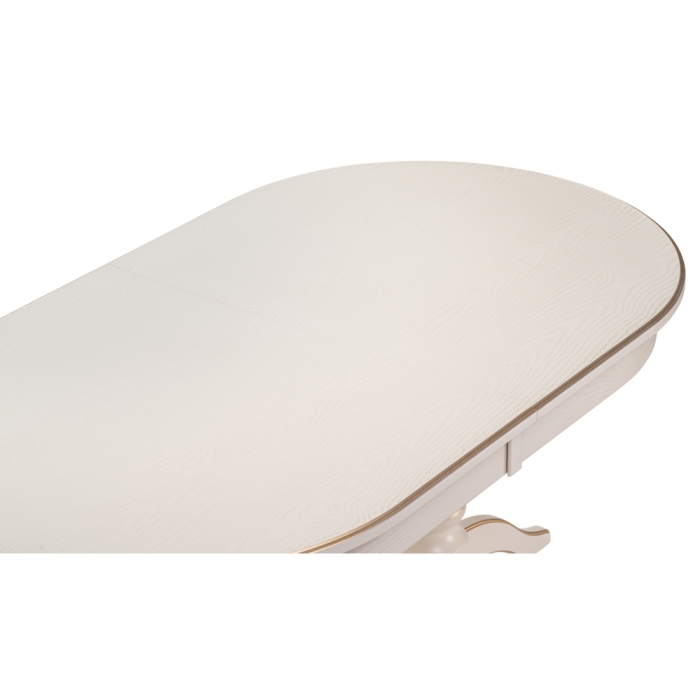 Деревянный стол Красидиано 150(200)х84х76 слоновая кость / золото