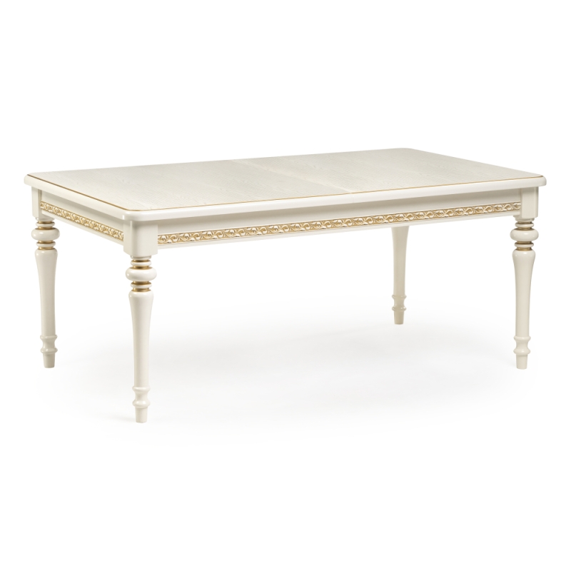 Деревянный стол Маранта 180(240)х105х78 слоновая кость