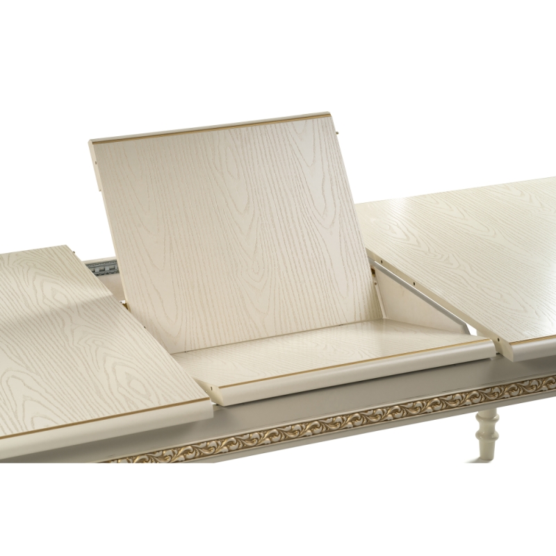 Деревянный стол Маранта 180(240)х105х78 слоновая кость