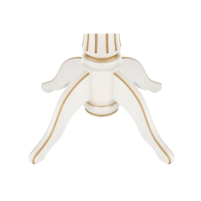 Деревянный стол Павия 90(120)х90х80 молочный с золотой патиной