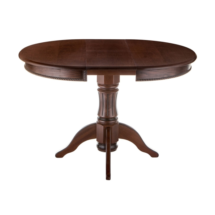 Деревянный стол Павия 90(120)х90х80 орех с коричневой патиной