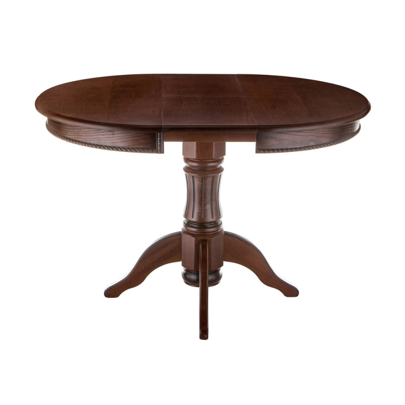 Деревянный стол Павия 90(120)х90х80 орех с коричневой патиной