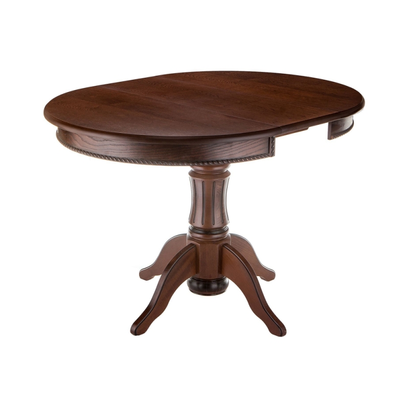 Деревянный стол Павия 90(120)х90х80 орех с коричневой патиной