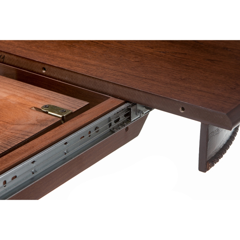 Деревянный стол Павия 90(120)х90х80 орех с коричневой патиной