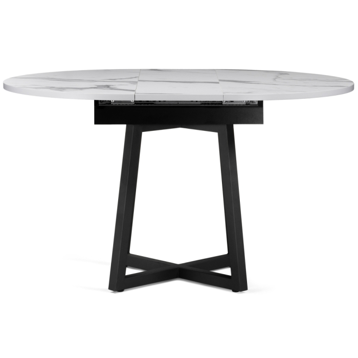 Деревянный стол Регна 100(130)х100х75 черный / белый