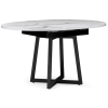 Деревянный стол Регна 100(130)х100х75 черный / белый