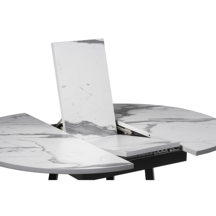 Деревянный стол Регна 100(130)х100х75 черный / белый