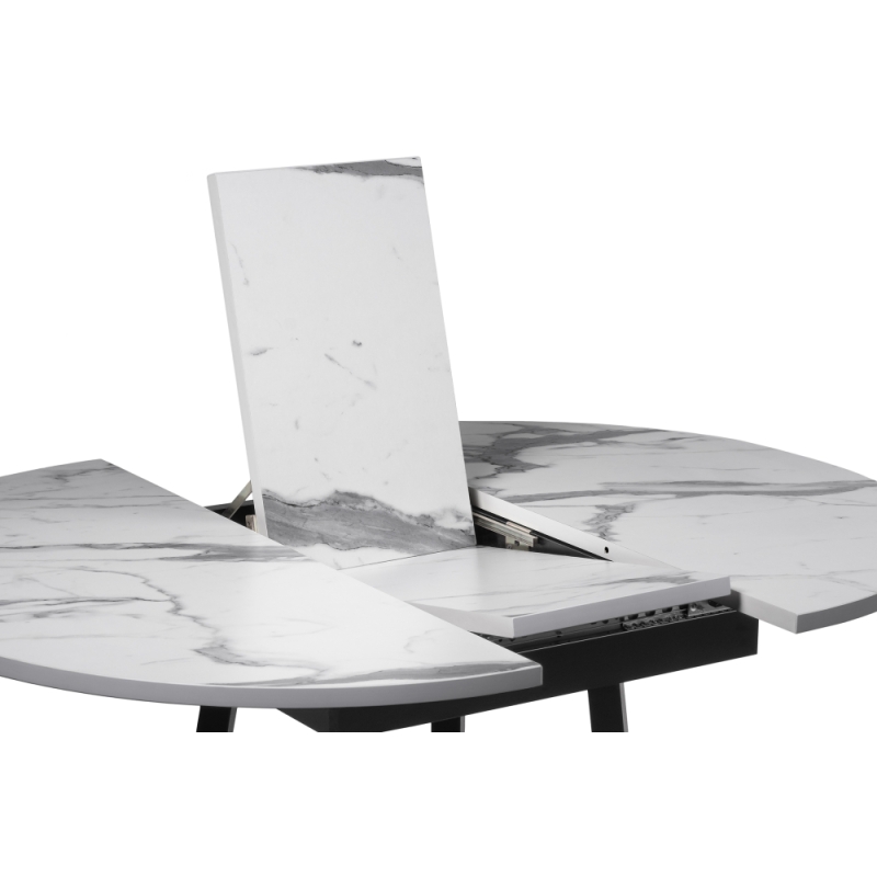 Деревянный стол Регна 100(130)х100х75 черный / белый