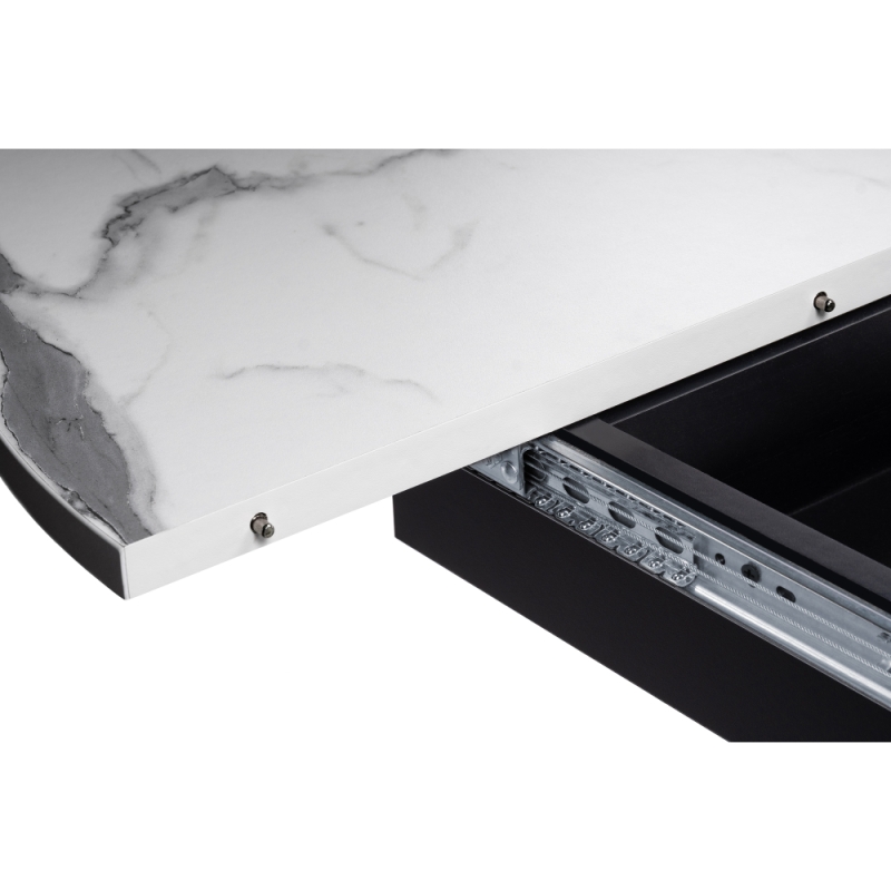 Деревянный стол Регна 100(130)х100х75 черный / белый